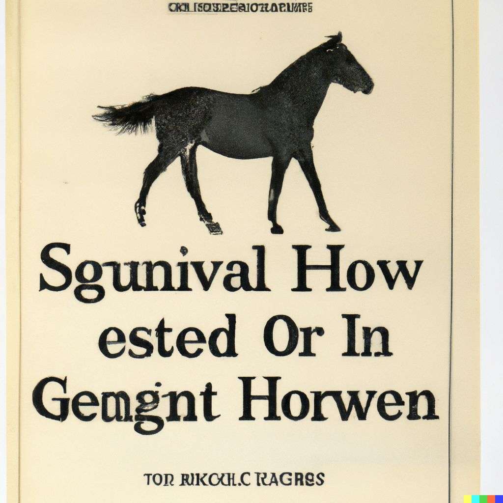 a horse, government information leaflet from World War 2